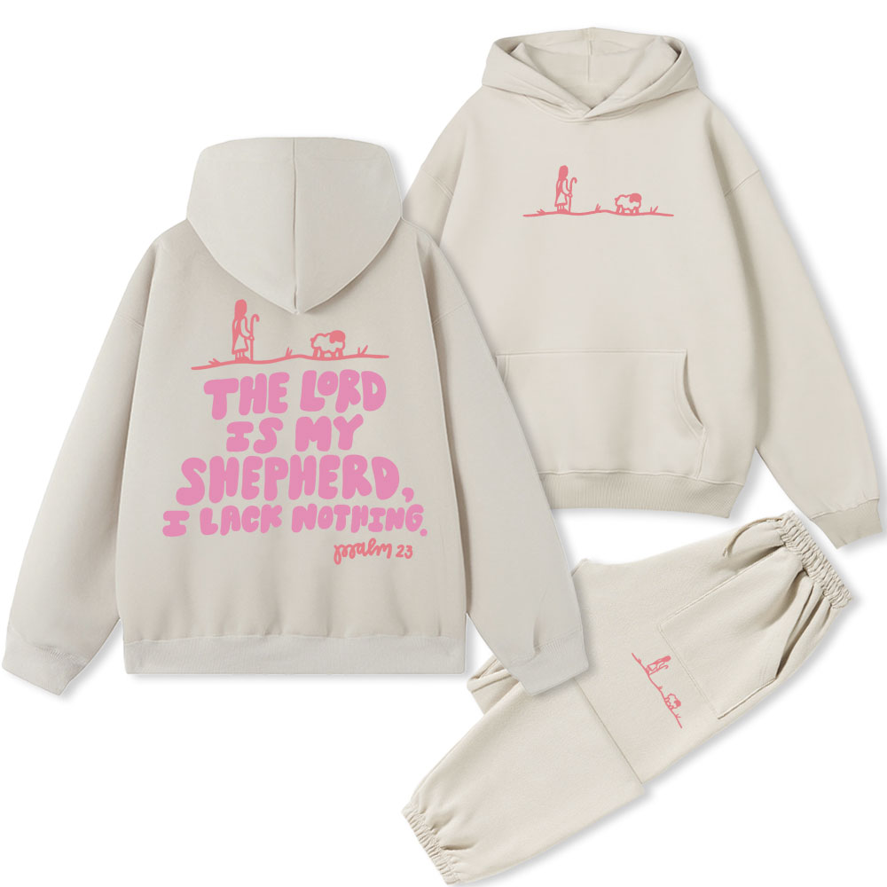 The Lord Is My Shepherd Christian Fleece Hoodie Set
