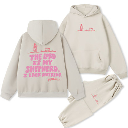 The Lord Is My Shepherd Christian Fleece Hoodie Set