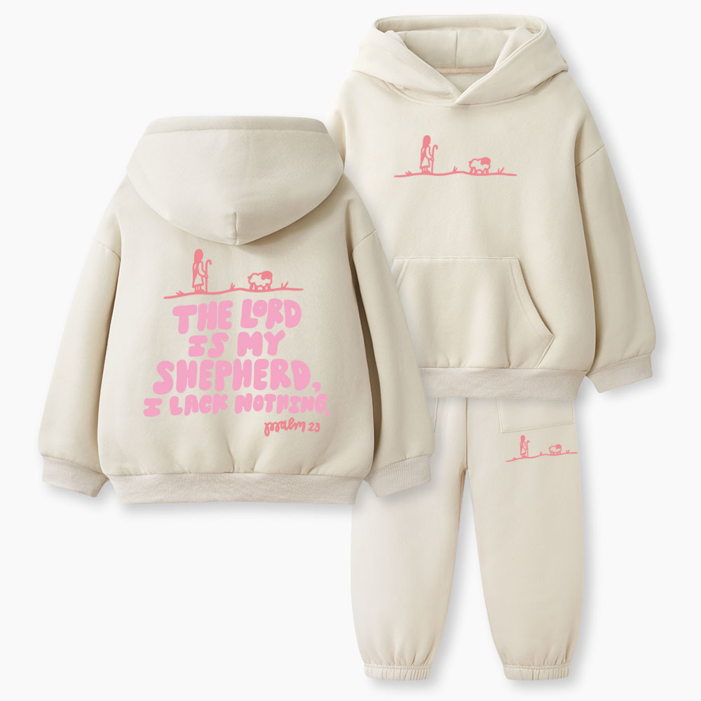 The Lord Is My Shepherd Christian Kid Fleece Hoodie Set