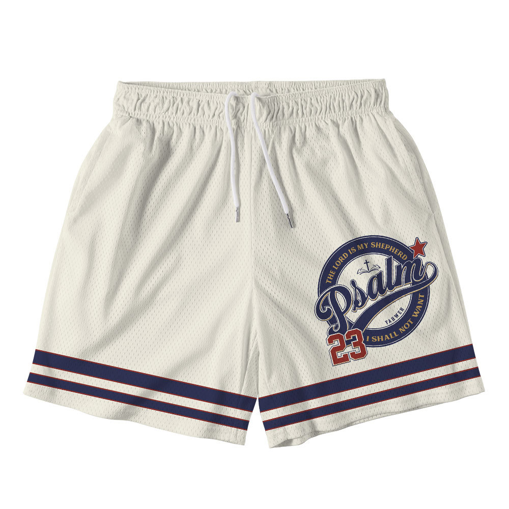 The Lord Is My Shepherd Christian Mesh Shorts