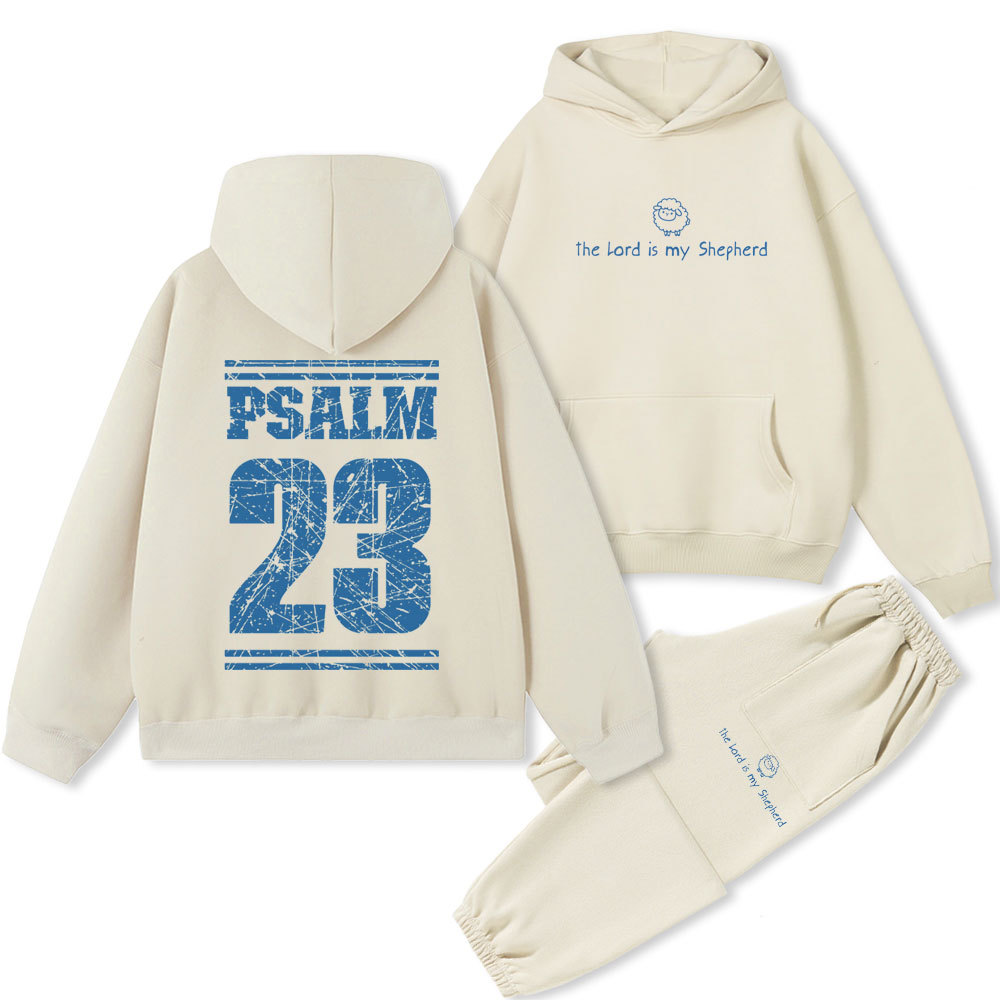 The Lord Is My Shepherd Christian Premium Fleece Hoodie Set