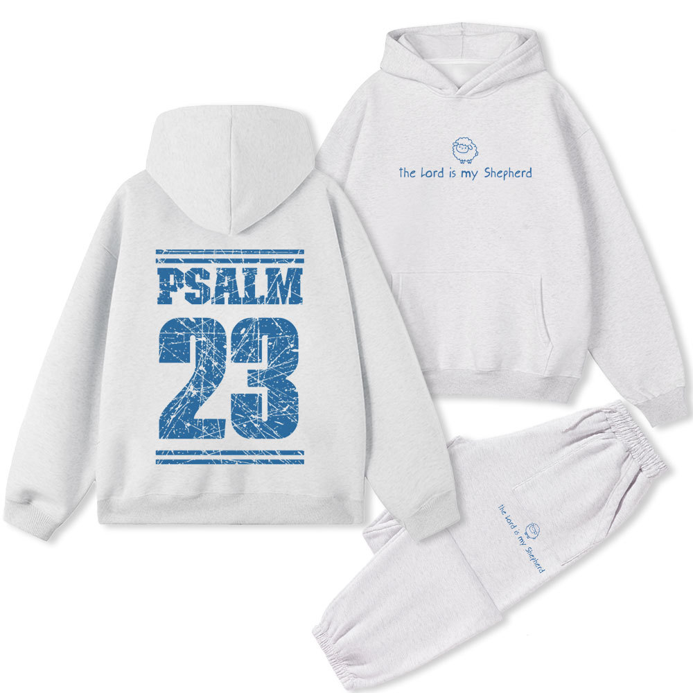 The Lord Is My Shepherd Christian Premium Fleece Hoodie Set