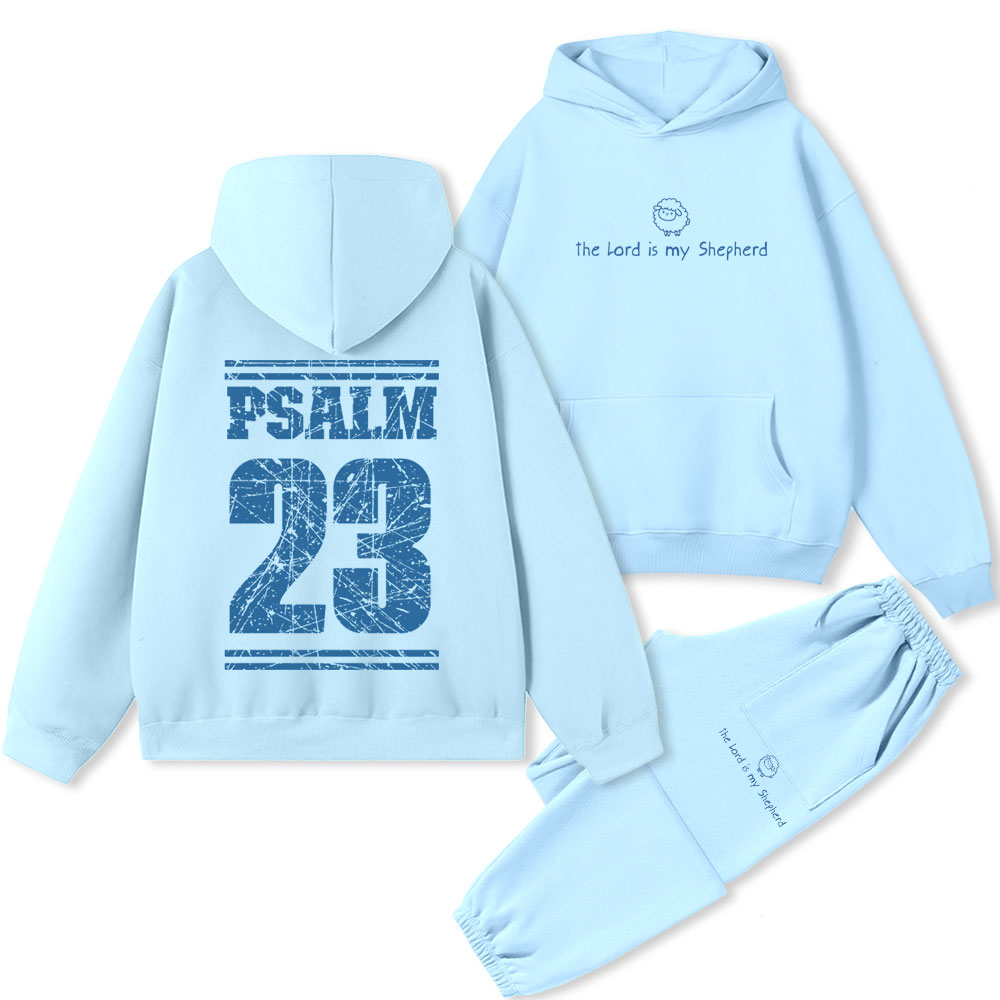 The Lord Is My Shepherd Christian Premium Fleece Hoodie Set