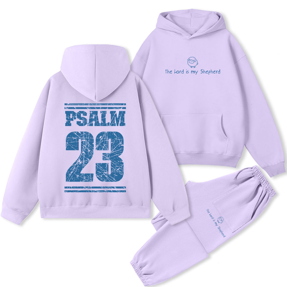 The Lord Is My Shepherd Christian Premium Fleece Hoodie Set