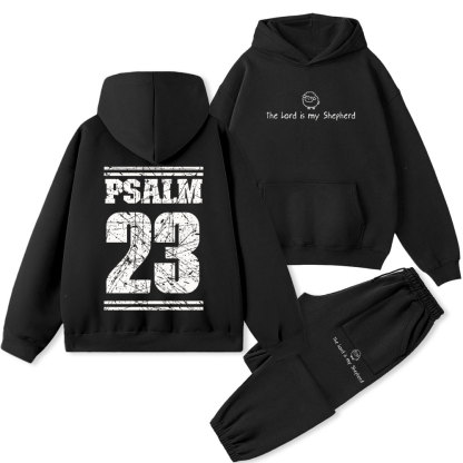 The Lord Is My Shepherd Christian Premium Fleece Hoodie Set