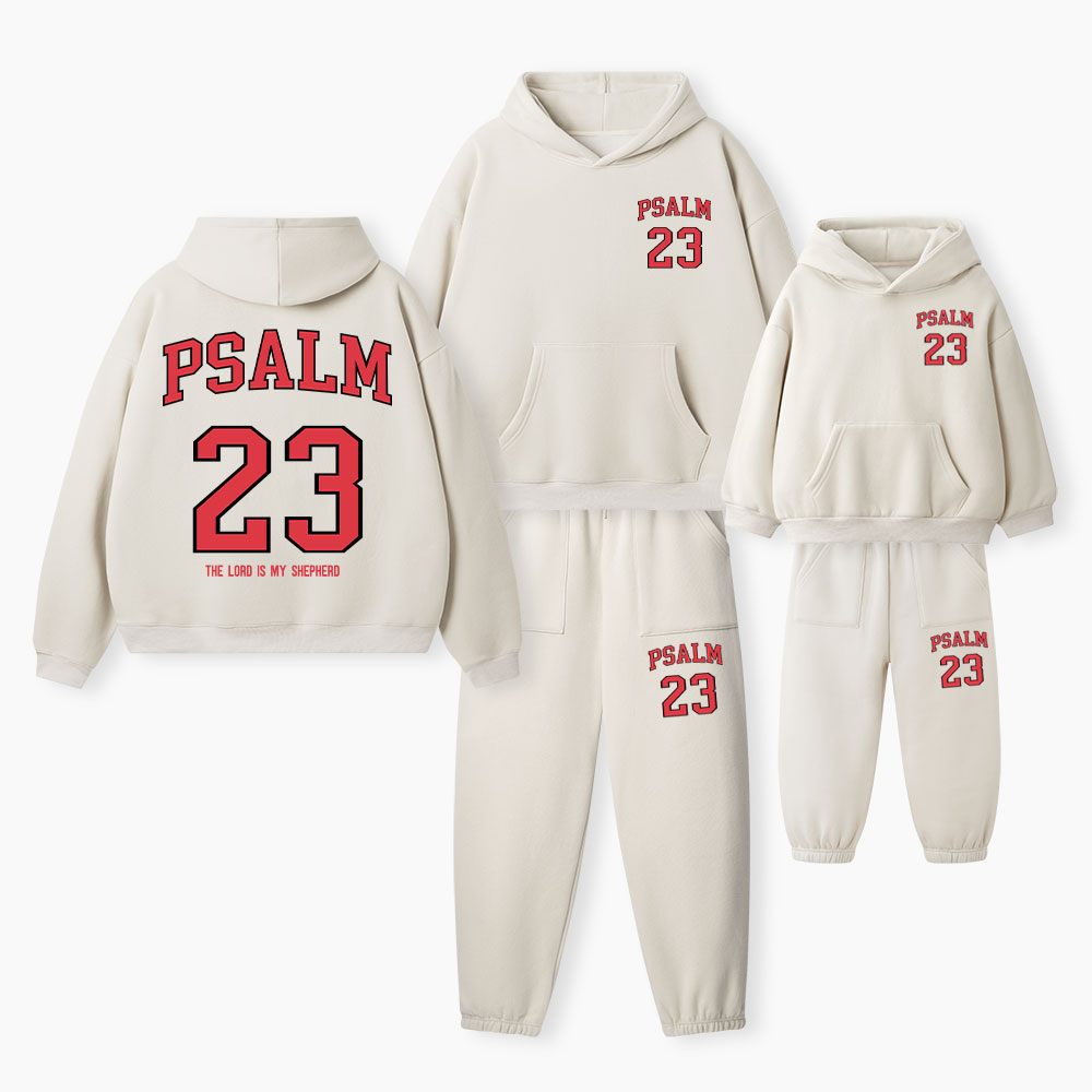 The Lord Is My Shepherd Christian Premium Matching Fleece Hoodie Set