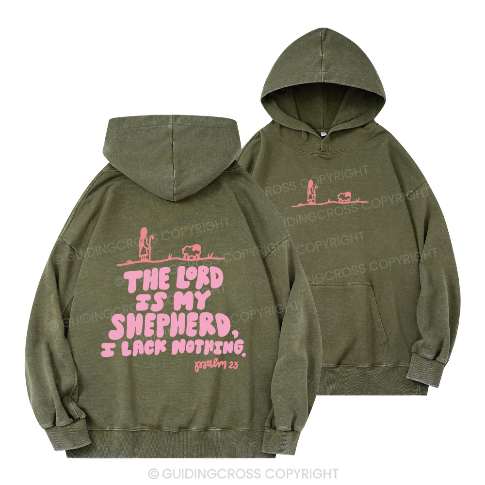 The Lord Is My Shepherd Christian Washed Hoodie