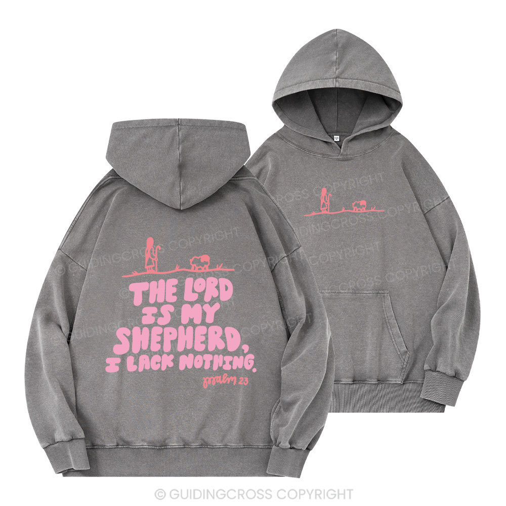 The Lord Is My Shepherd Christian Washed Hoodie