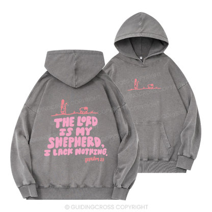 The Lord Is My Shepherd Christian Washed Hoodie