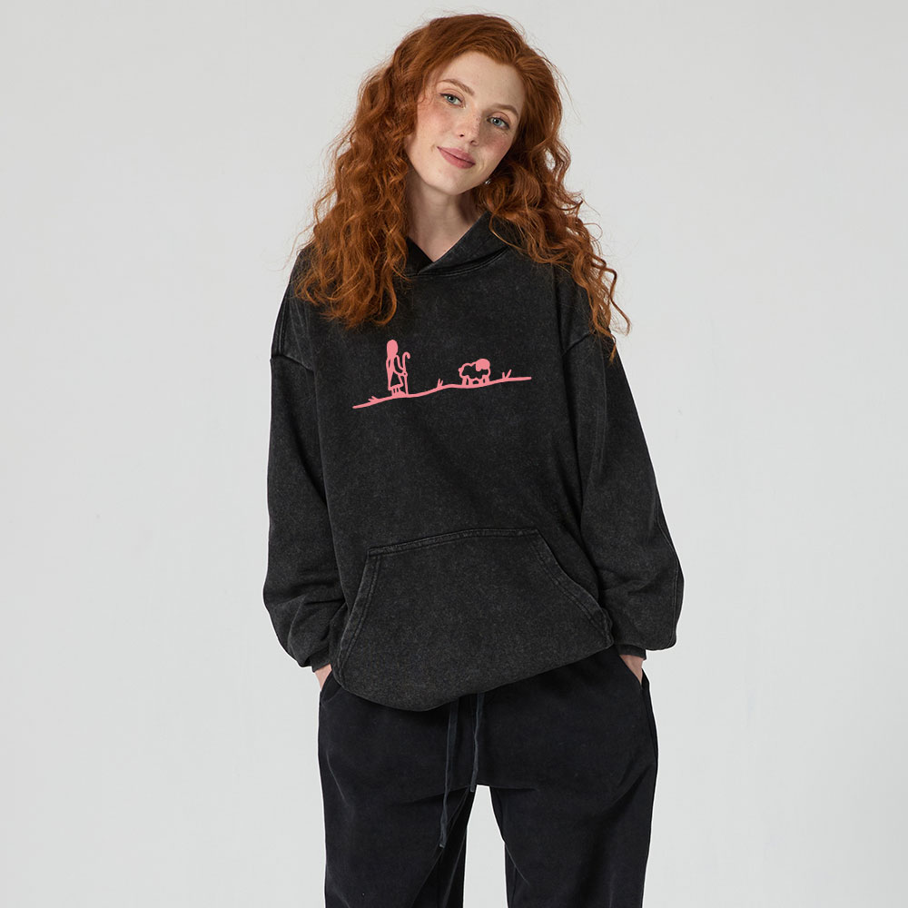 The Lord Is My Shepherd Christian Washed Hoodie