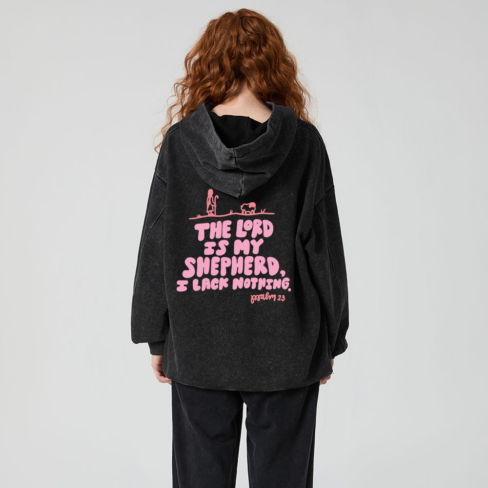 The Lord Is My Shepherd Christian Washed Hoodie