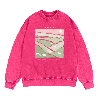 The Lord Is My Shepherd Christian Washed Sweatshirt