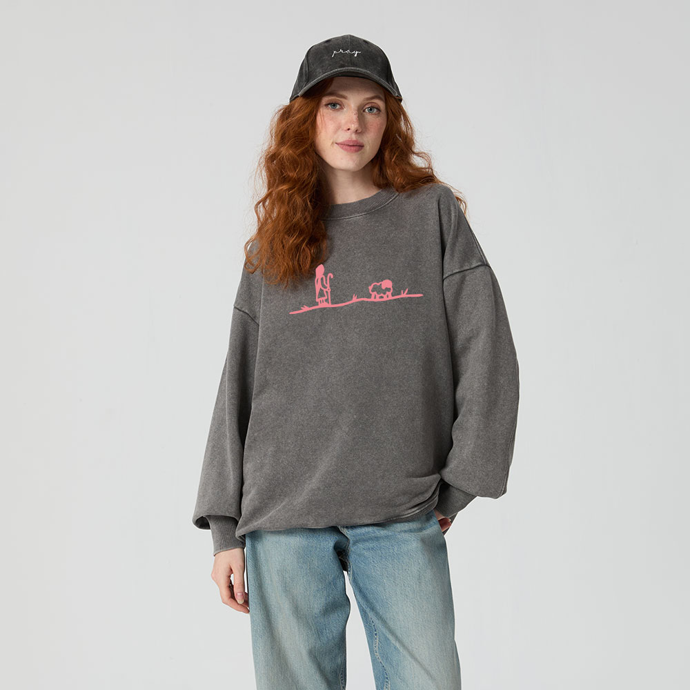 The Lord Is My Shepherd Christian Washed Sweatshirt