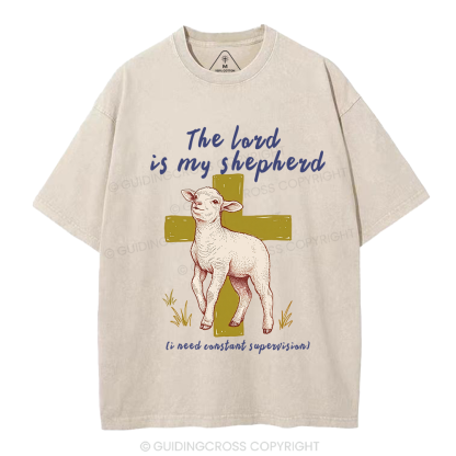 The Lord Is My Shepherd Christian Washed T-Shirt