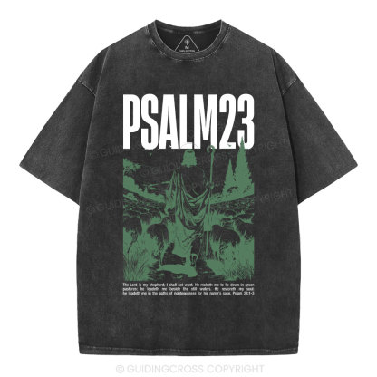 The Lord Is My Shepherd Christian Washed T-Shirt