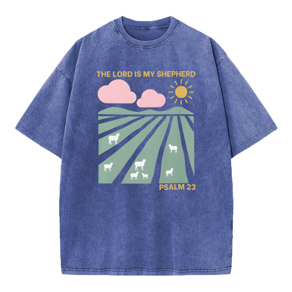The Lord Is My Shepherd Christian Washed T-Shirt