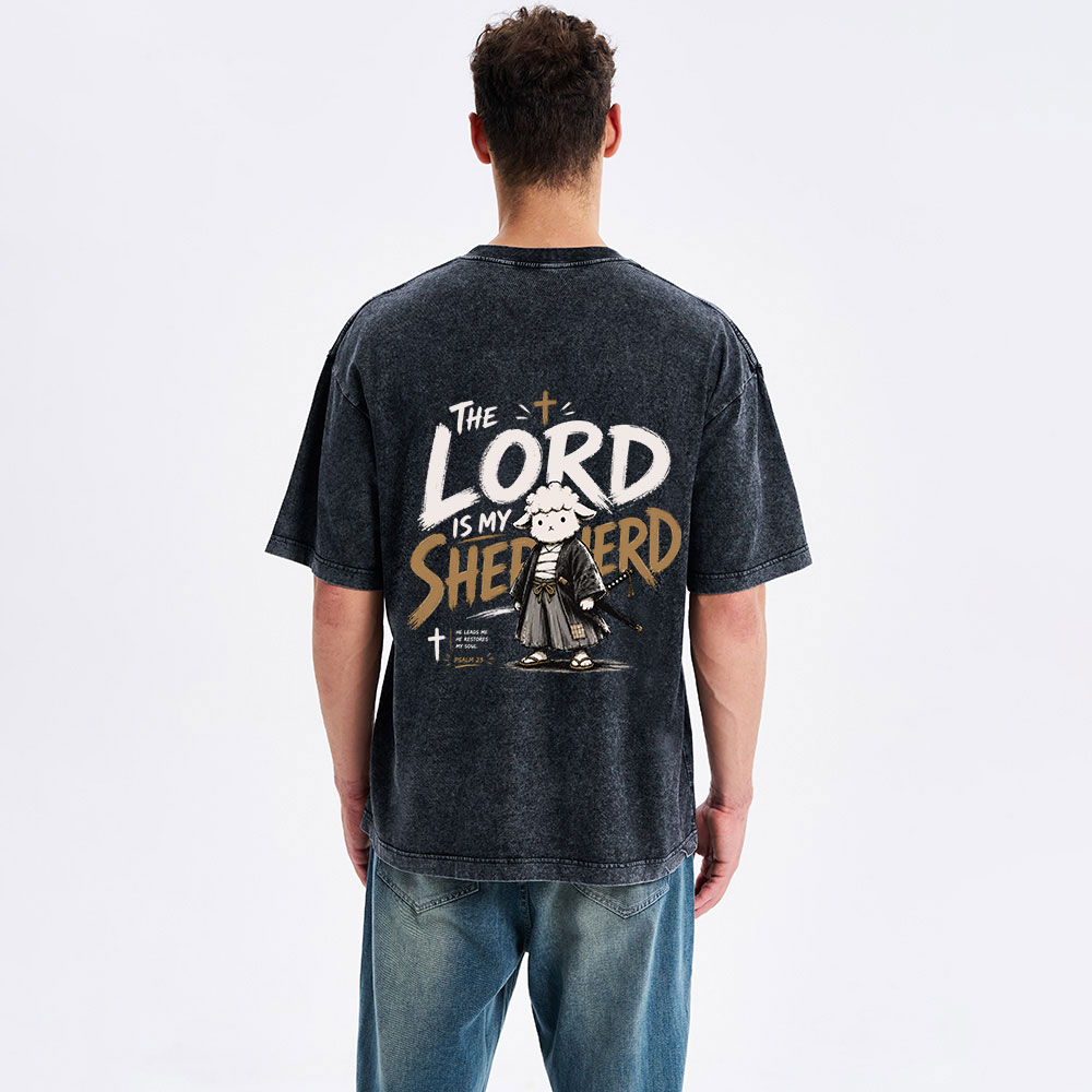 The Lord Is My Shepherd Christian Washed T-Shirt