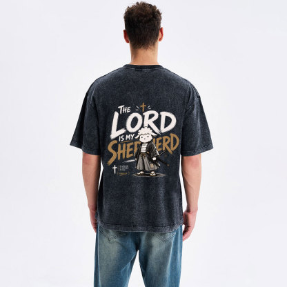 The Lord Is My Shepherd Christian Washed T-Shirt