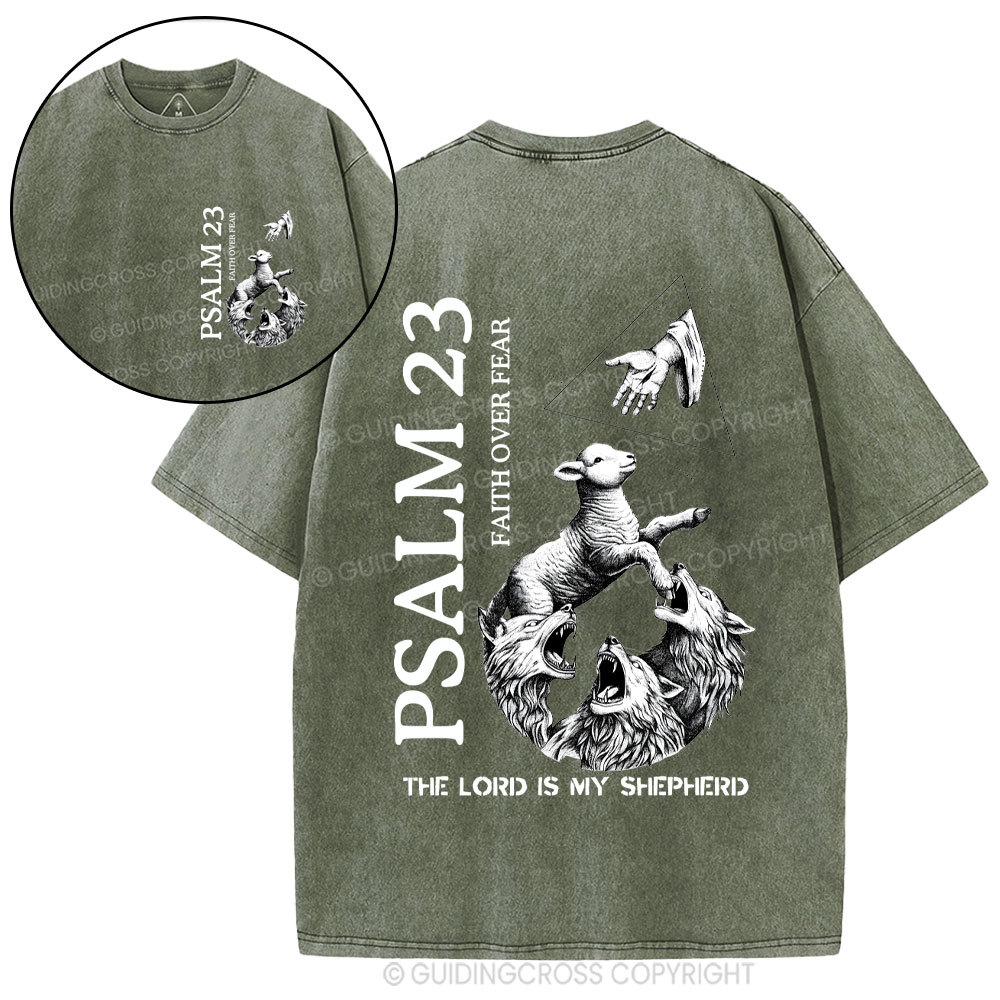 The Lord Is My Shepherd Christian Washed T-Shirt