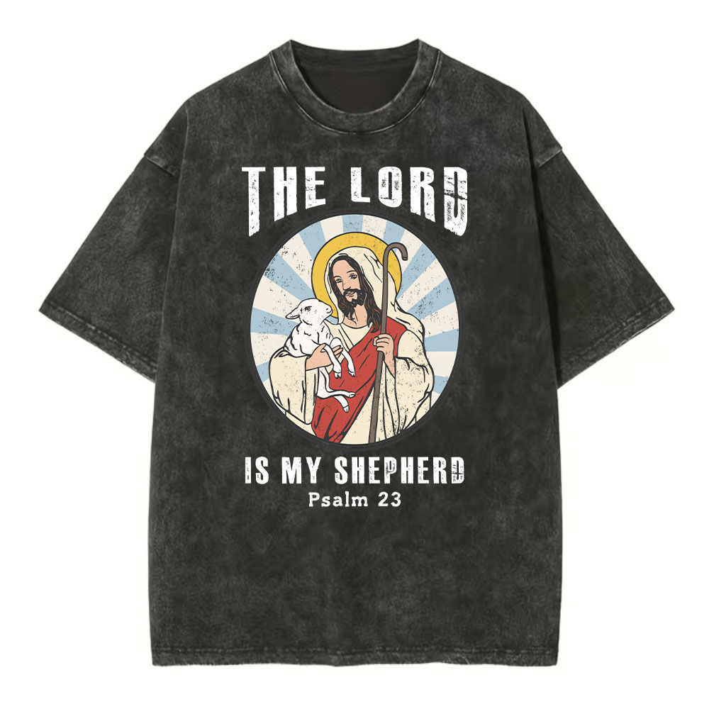 The Lord Is My Shepherd Christian Washed T-Shirt