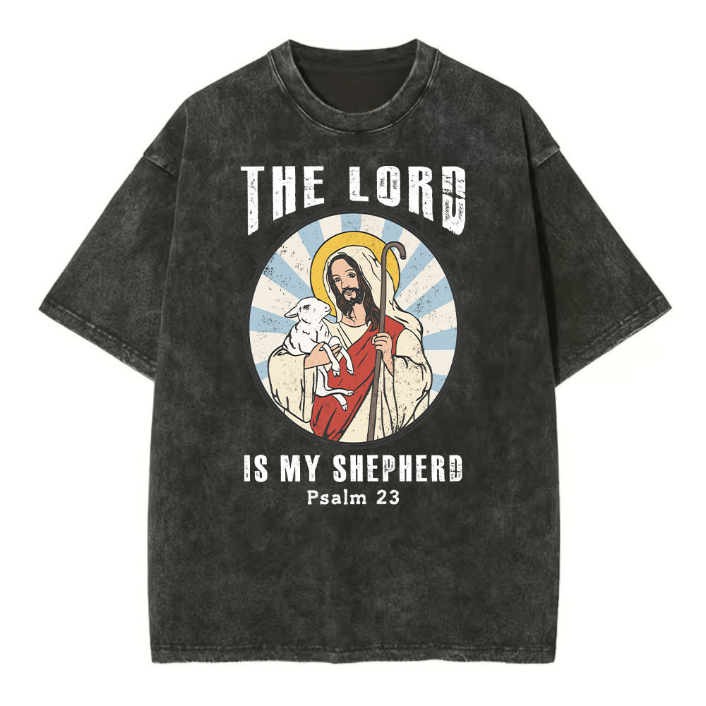 The Lord Is My Shepherd Christian Washed T-Shirt