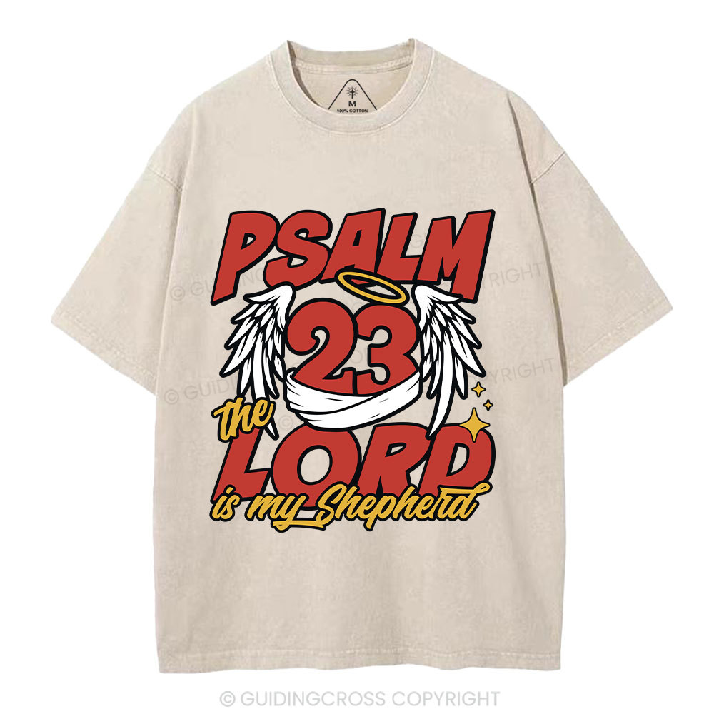 The Lord Is My Shepherd Christian Washed T-Shirt