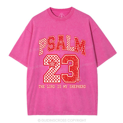 The Lord Is My Shepherd Christian Washed T-Shirt