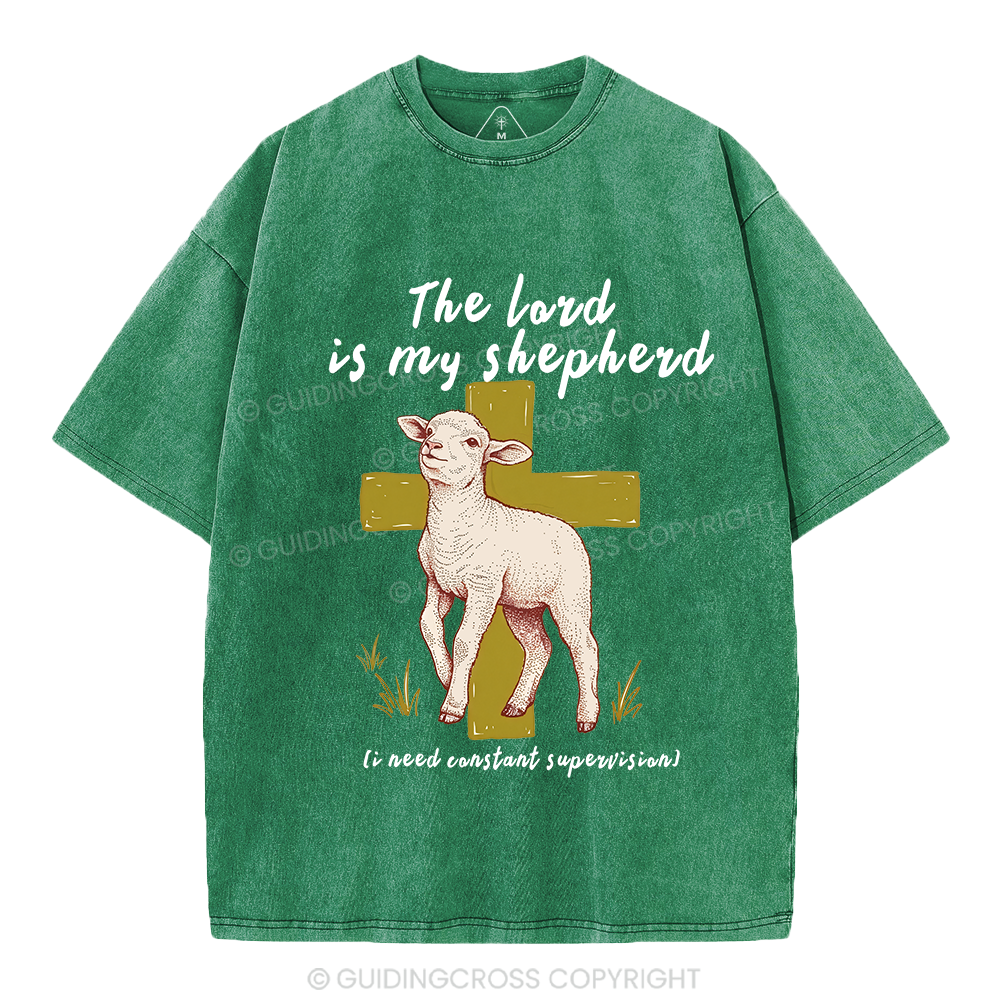The Lord Is My Shepherd Christian Washed T-Shirt