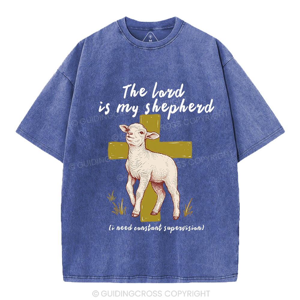 The Lord Is My Shepherd Christian Washed T-Shirt