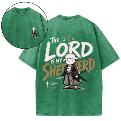 The Lord Is My Shepherd Christian Washed T-Shirt