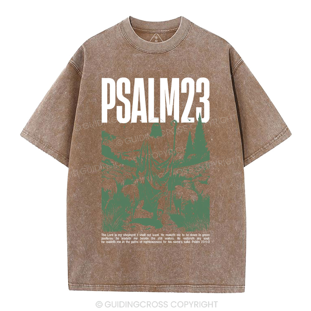 The Lord Is My Shepherd Christian Washed T-Shirt