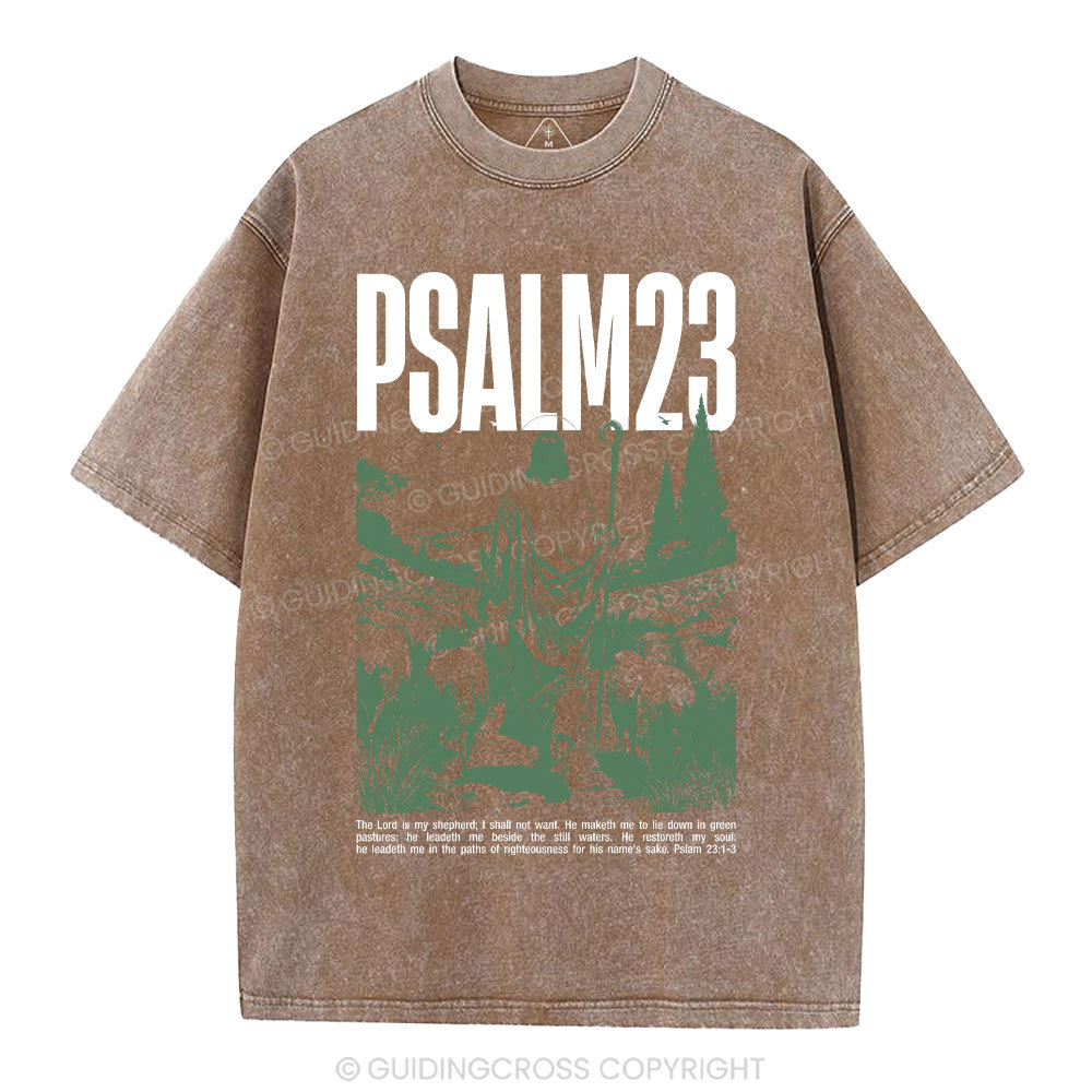 The Lord Is My Shepherd Christian Washed T-Shirt