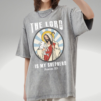 The Lord Is My Shepherd Christian Washed T-Shirt