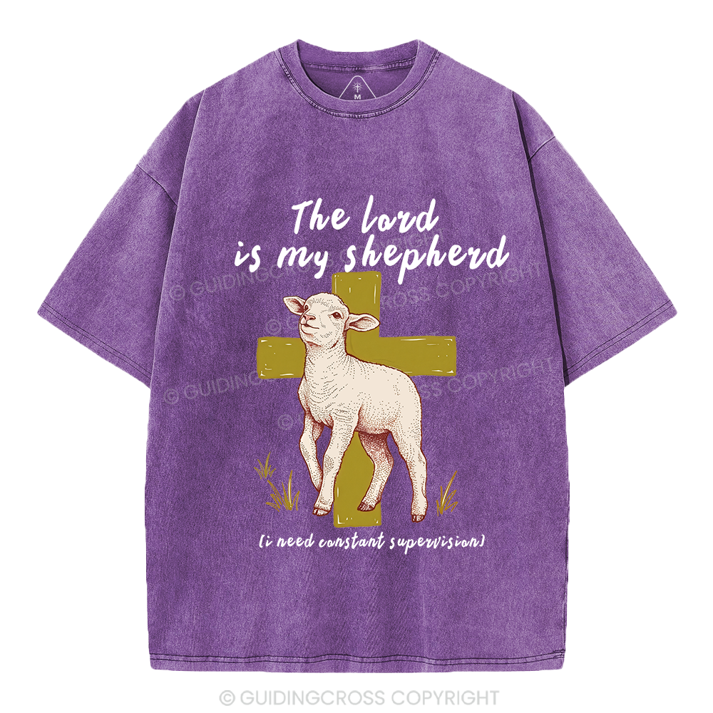 The Lord Is My Shepherd Christian Washed T-Shirt