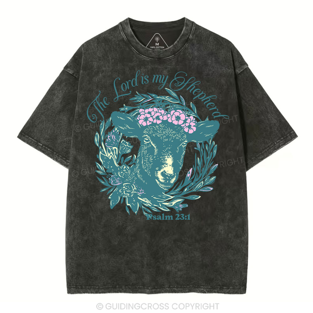 The Lord Is My Shepherd Christian Washed T-Shirt