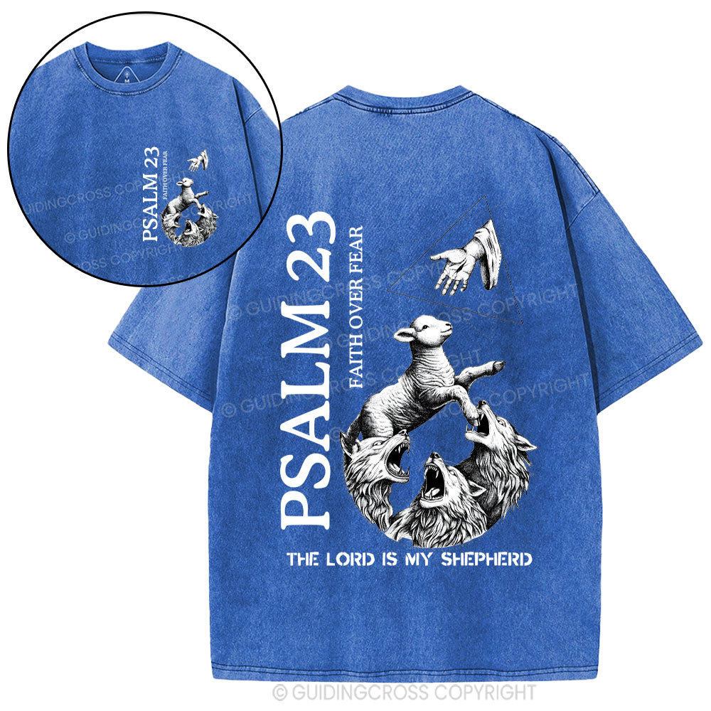 The Lord Is My Shepherd Christian Washed T-Shirt
