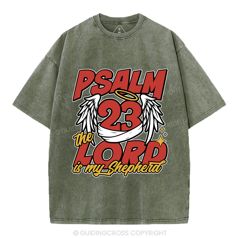 The Lord Is My Shepherd Christian Washed T-Shirt