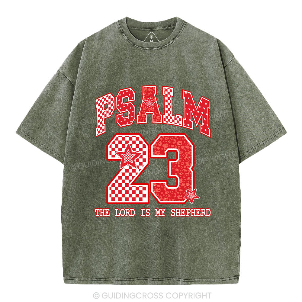 The Lord Is My Shepherd Christian Washed T-Shirt