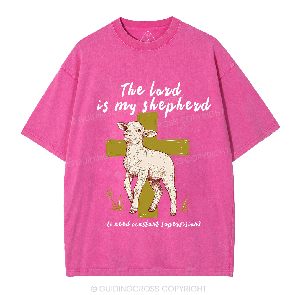 The Lord Is My Shepherd Christian Washed T-Shirt