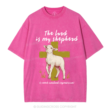 The Lord Is My Shepherd Christian Washed T-Shirt