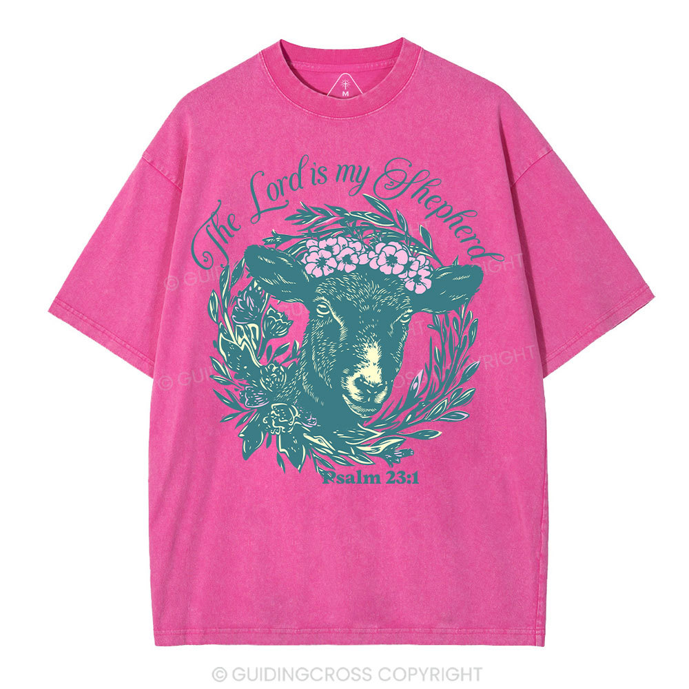 The Lord Is My Shepherd Christian Washed T-Shirt