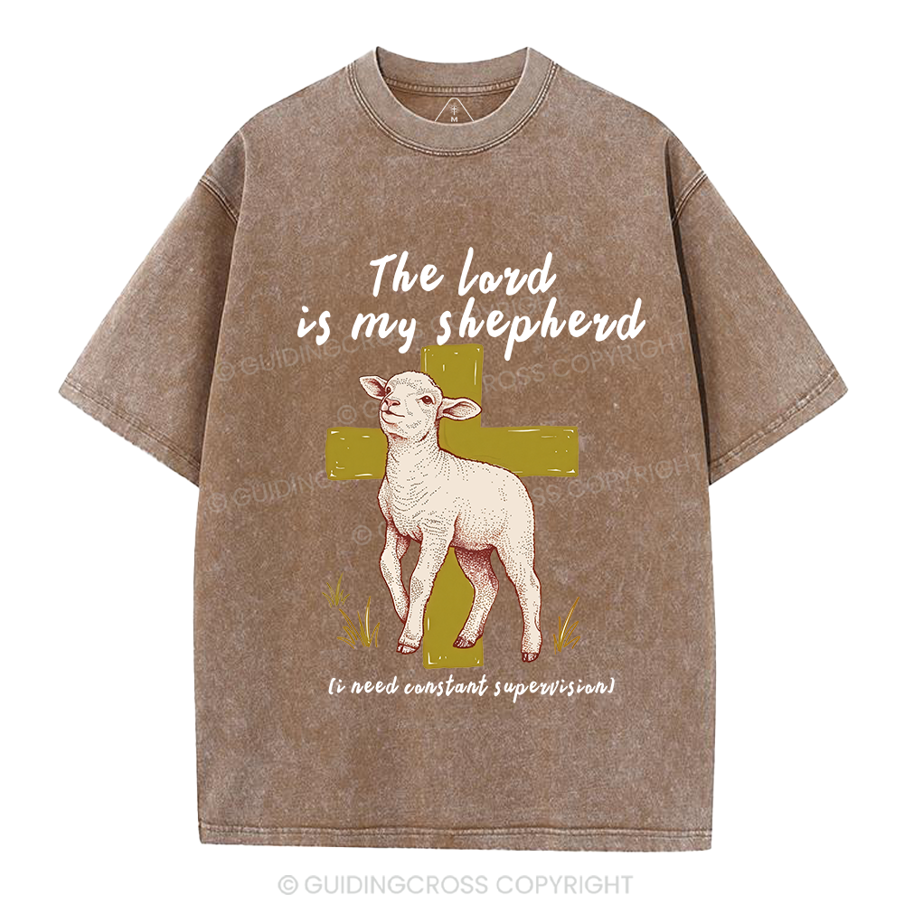 The Lord Is My Shepherd Christian Washed T-Shirt
