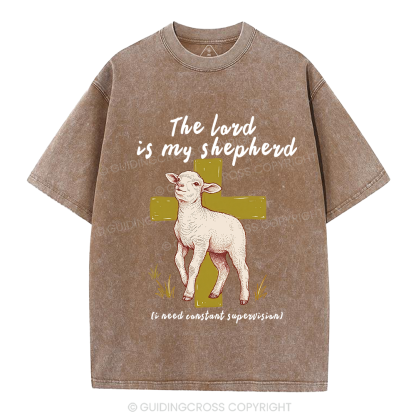 The Lord Is My Shepherd Christian Washed T-Shirt