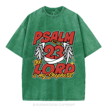 The Lord Is My Shepherd Christian Washed T-Shirt