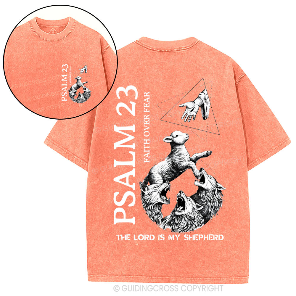 The Lord Is My Shepherd Christian Washed T-Shirt