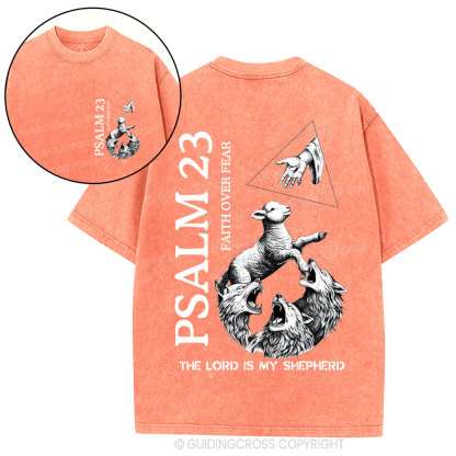 The Lord Is My Shepherd Christian Washed T-Shirt