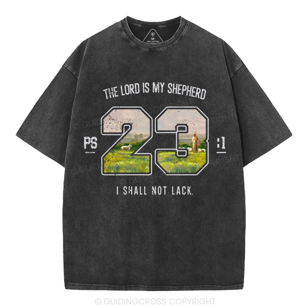 The Lord Is My Shepherd Christian Washed T-Shirt
