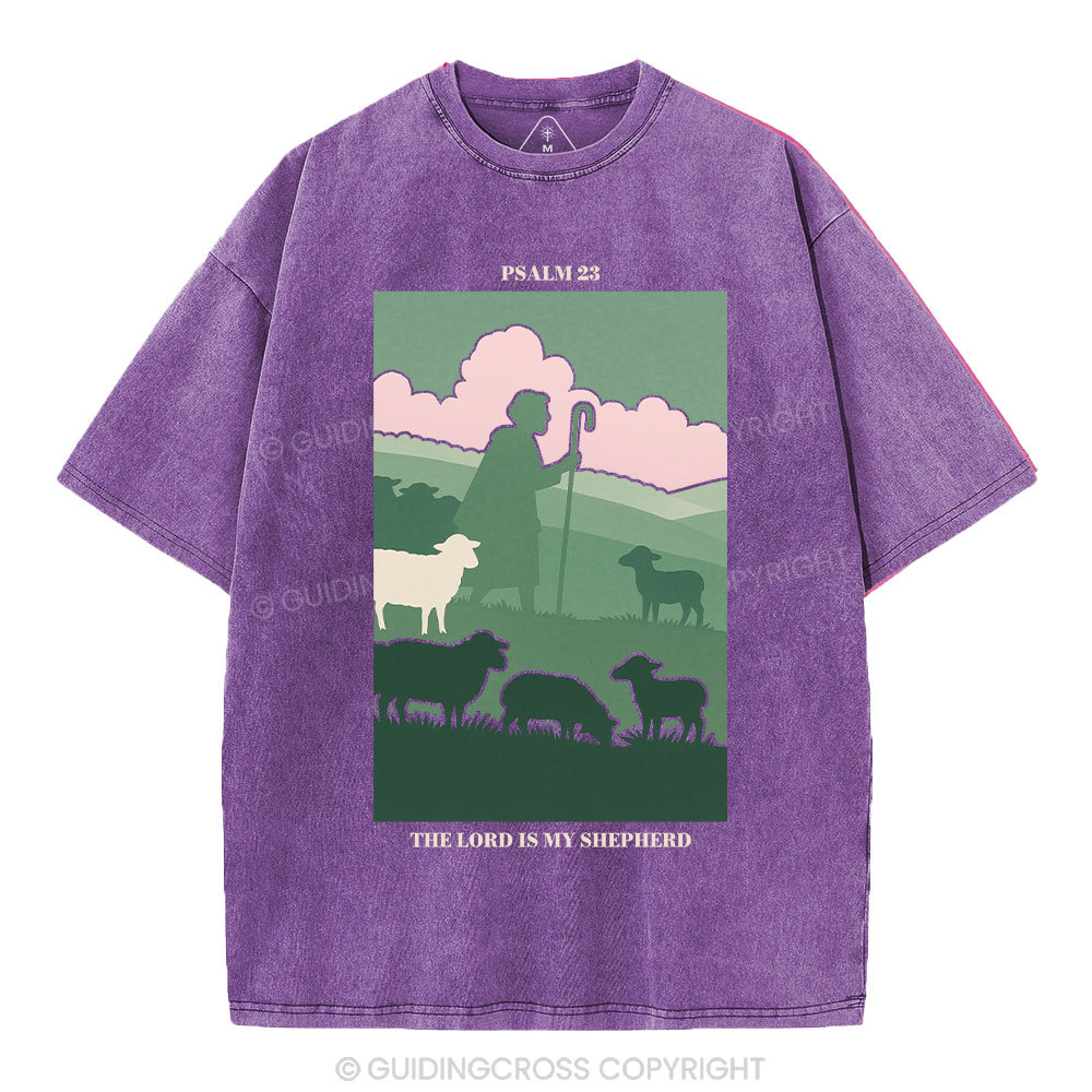 The Lord Is My Shepherd Christian Washed T-Shirt