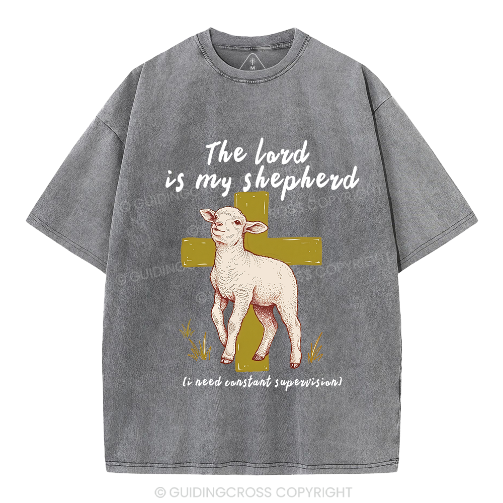 The Lord Is My Shepherd Christian Washed T-Shirt