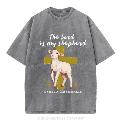 The Lord Is My Shepherd Christian Washed T-Shirt
